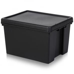 Wham Storage Pack of 1-37 Litre Crystal Plastic Storage Boxes with Lids